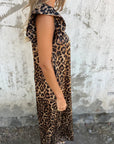 BOILIFE - Leopard Print V-Neck Jumpsuit