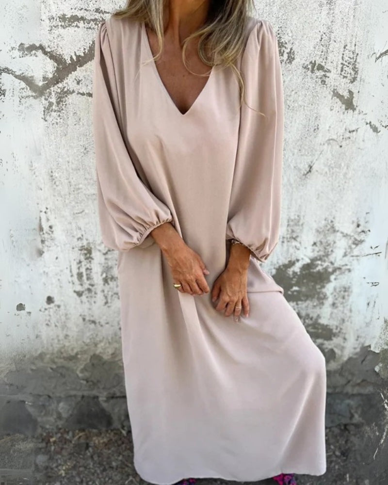 BRONE - Bohemian Long Dress - Khaki