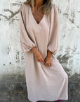 BRONE - Bohemian Long Dress - Khaki