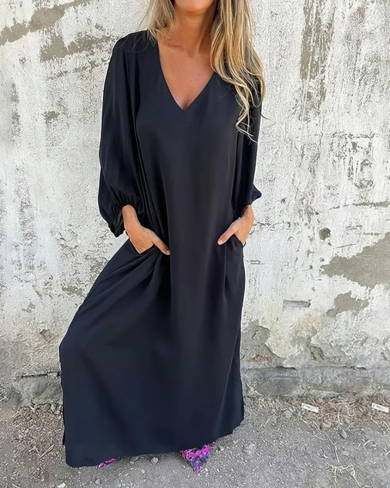 BRONE - Bohemian Long Dress - Black