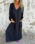 BRONE - Bohemian Long Dress - Black