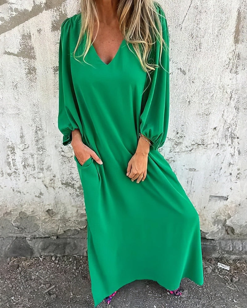 BRONE - Bohemian Long Dress - Green
