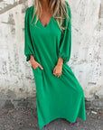 BRONE - Bohemian Long Dress - Green