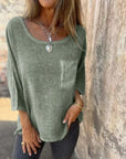 CEMAGI - Cotton and Linen T-Shirt - Green