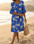 CHARLOTTE - Embroidered Floral Midi Dress