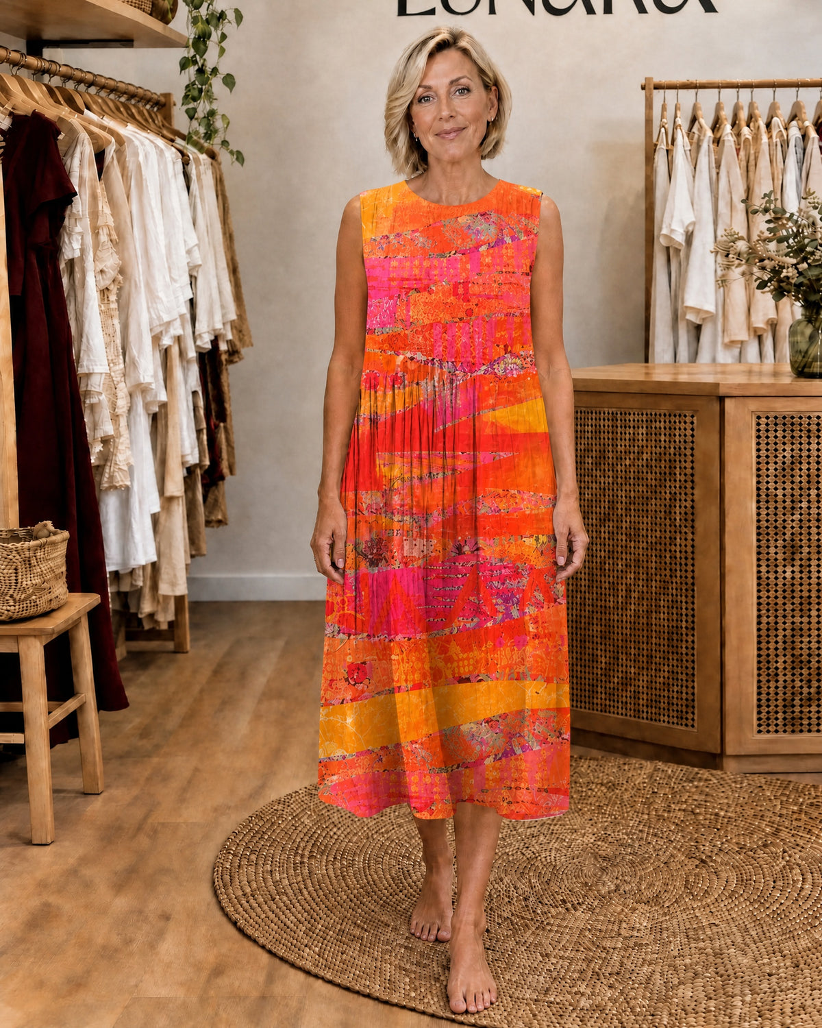 CONSTANCE - Sleeveless Midi Dress