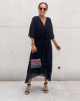 CRISTI - Flowy Crossed Dress - Black