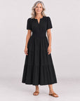 DANIELA - Stylish Maxi Dress - Black