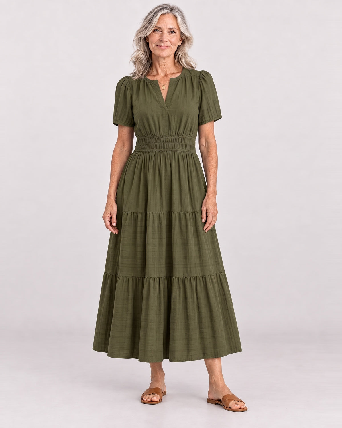 DANIELA - Stylish Maxi Dress - Green
