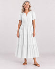 DANIELA - Stylish Maxi Dress - White