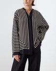 DEINA - Versatile Silk Shirt - Black