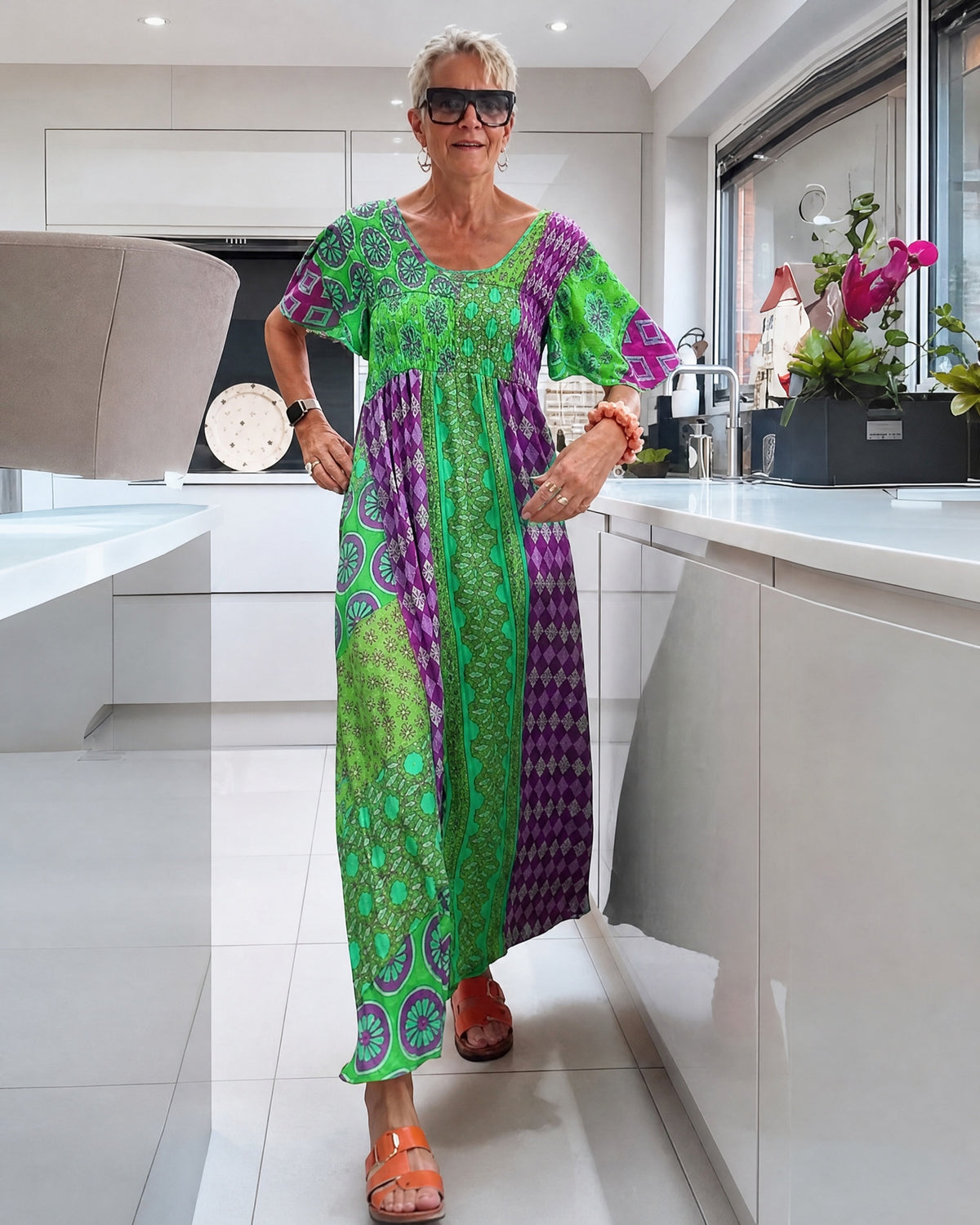 DELISE - Bohemian Dress - Light Green