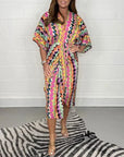 DIANE - Printed Kimono Dress - Multicolour