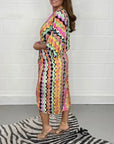 DIANE - Printed Kimono Dress - Multicolour