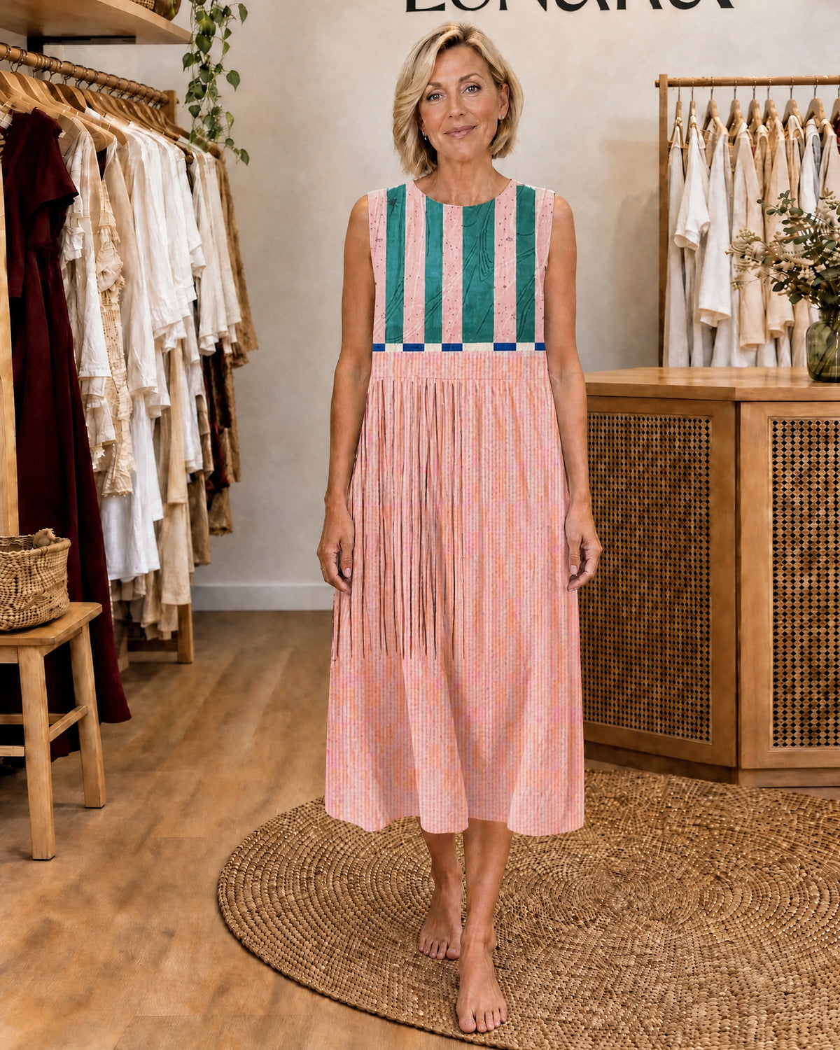 ELODIE - Sleeveless Midi Dress