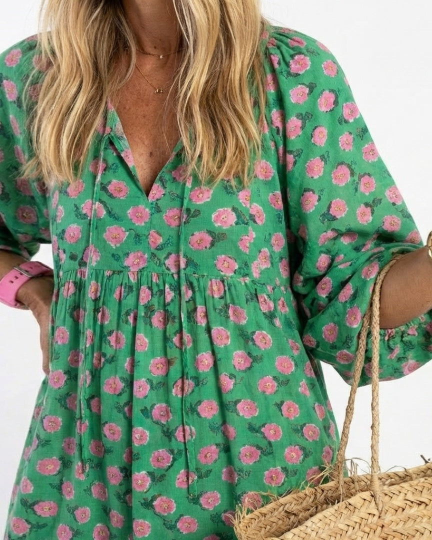 FIORA - Floral Tiered Midi Dress