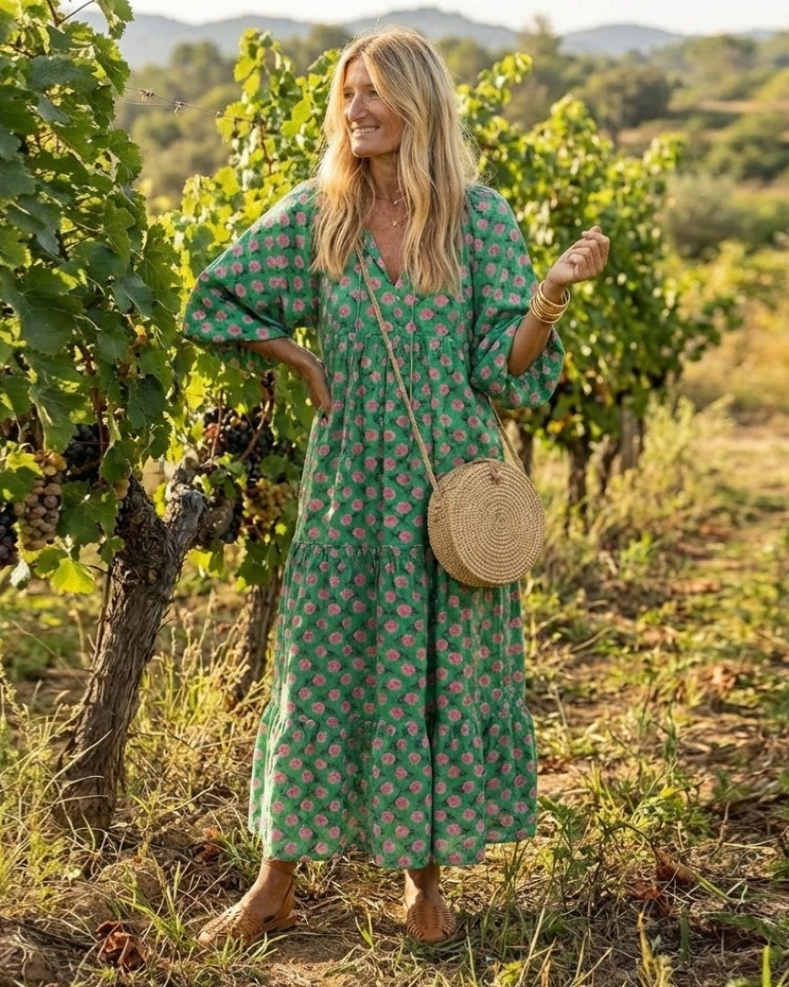 FIORA - Floral Tiered Midi Dress