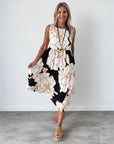 GRACE - Stylish Floral Boho Dress - White