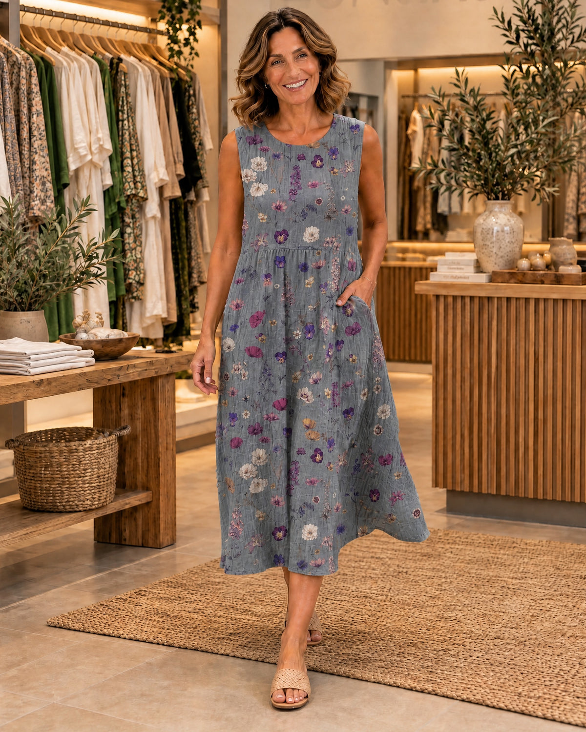 GWEN - Floral Midi Dress