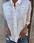 IAREL - Chic Lace Embroidered Blouse