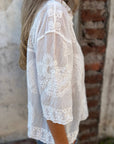 IAREL - Chic Lace Embroidered Blouse
