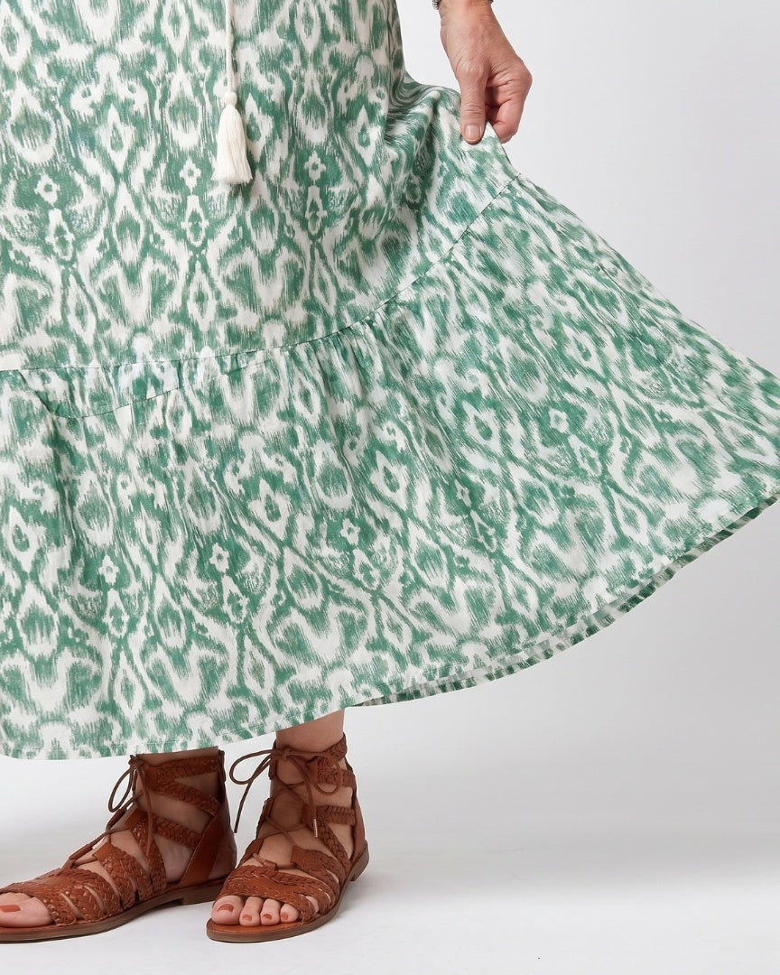 ILARA - V-Neck Tassel Midi Dress