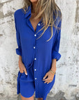 IZELA - Casual Shirt & Shorts Set - Blue