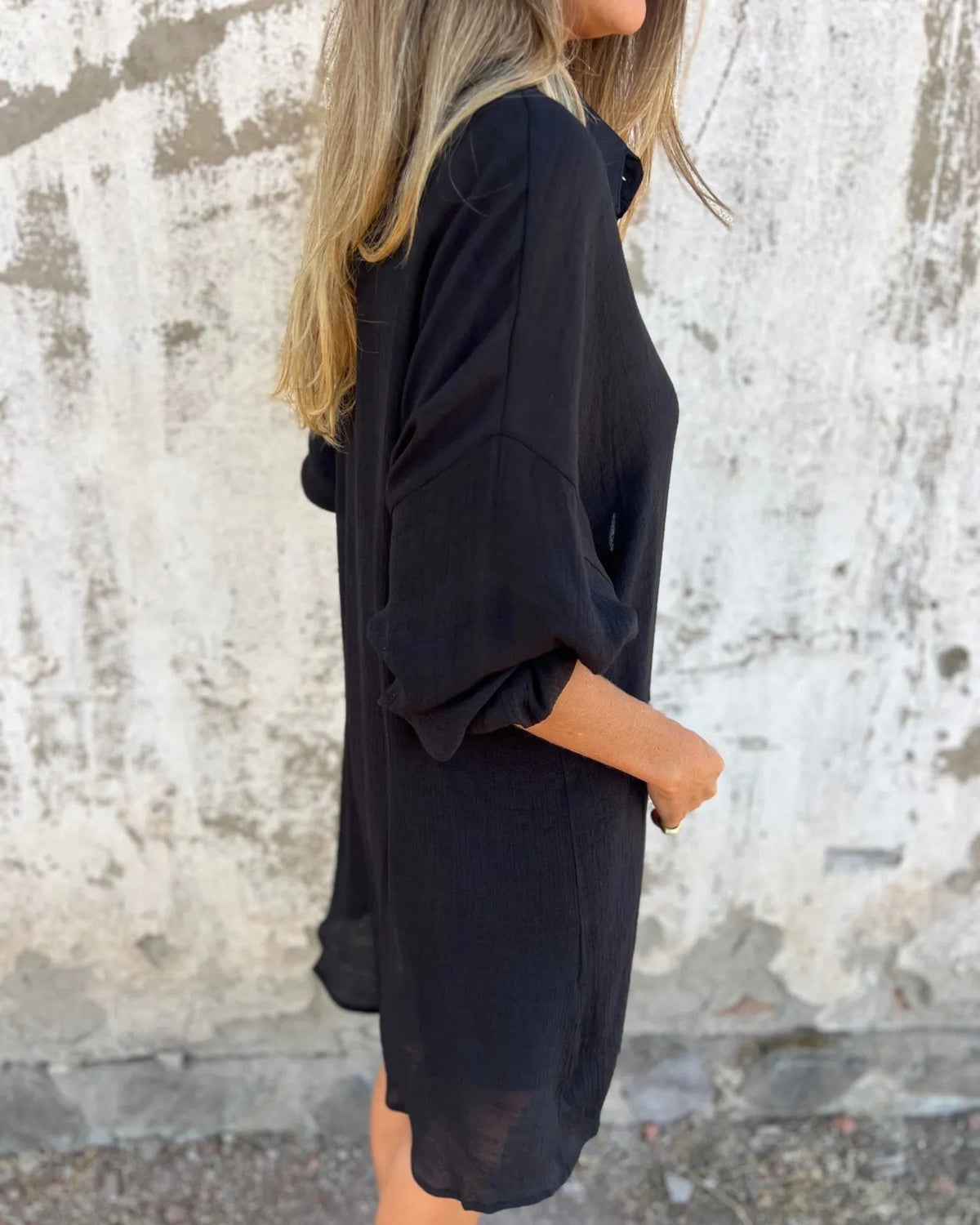IZELA - Casual Shirt &amp; Shorts Set - Black