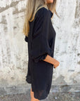 IZELA - Casual Shirt & Shorts Set - Black