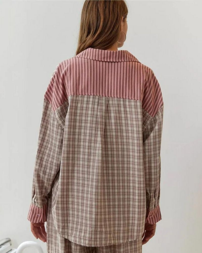JAZMIN - Cosy &amp; Loose Pajama Set - Pink