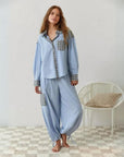 JAZMIN - Cosy & Loose Pajama Set - Blue