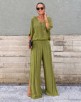 JOLIA - Boho 2-Piece Set - Light Green