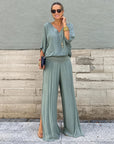 JOLIA - Boho 2-Piece Set - Mint Green