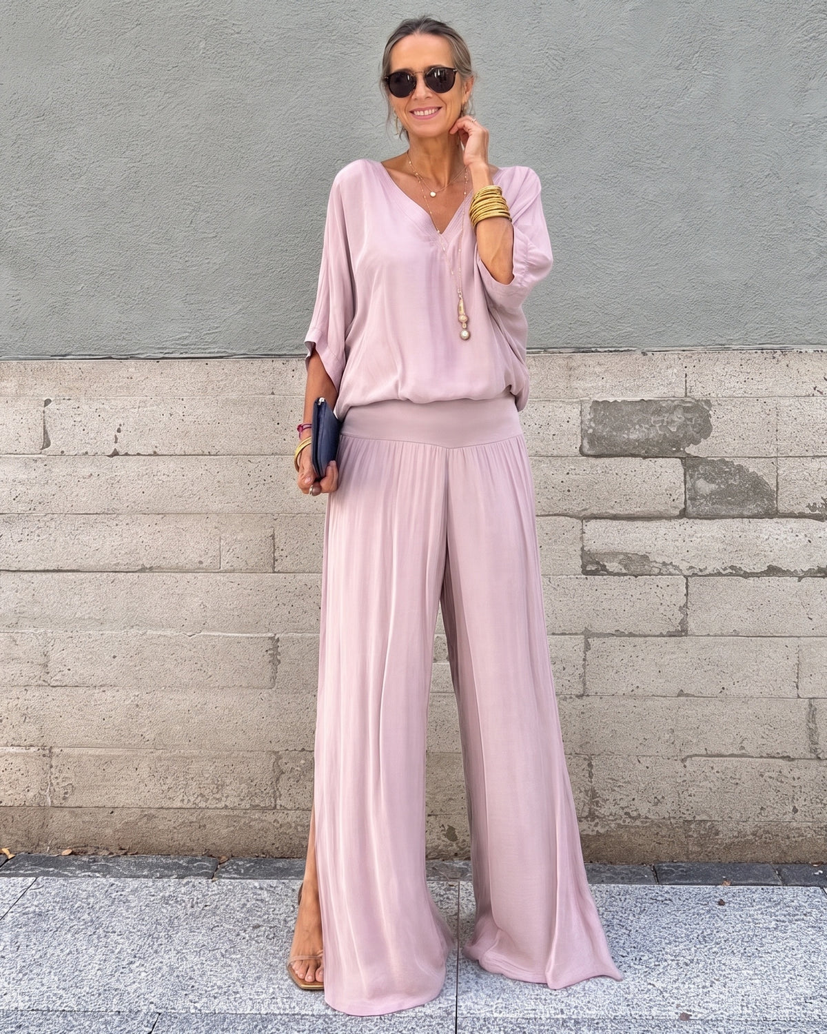 JOLIA - Boho 2-Piece Set - Pink