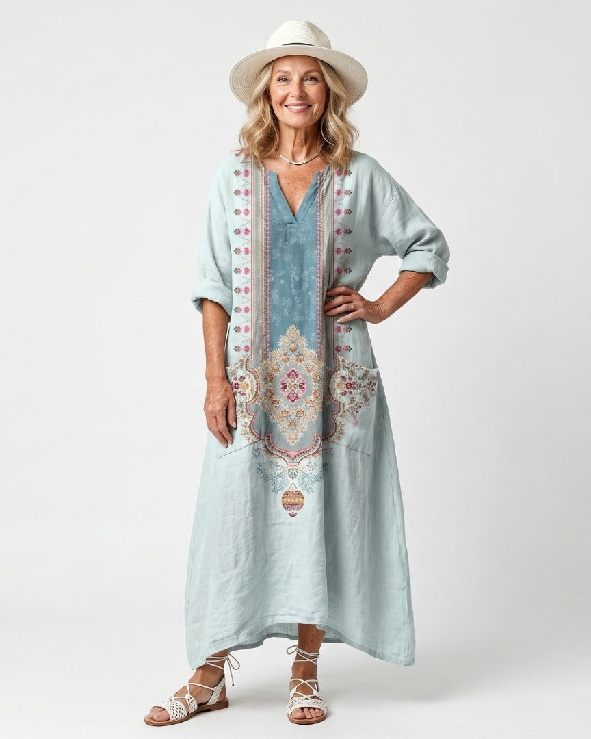 KASSIANI - Ornate Panel Midi Dress