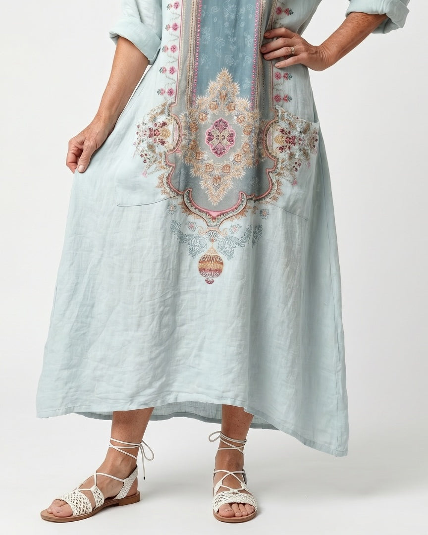 KASSIANI - Ornate Panel Midi Dress