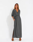 LANI - Long Vintage Dress - Gray