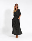 LANI - Long Vintage Dress - Black