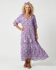 LAVINIA - Printed Tassel Midi Dress