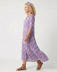LAVINIA - Printed Tassel Midi Dress