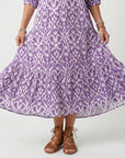 LAVINIA - Printed Tassel Midi Dress
