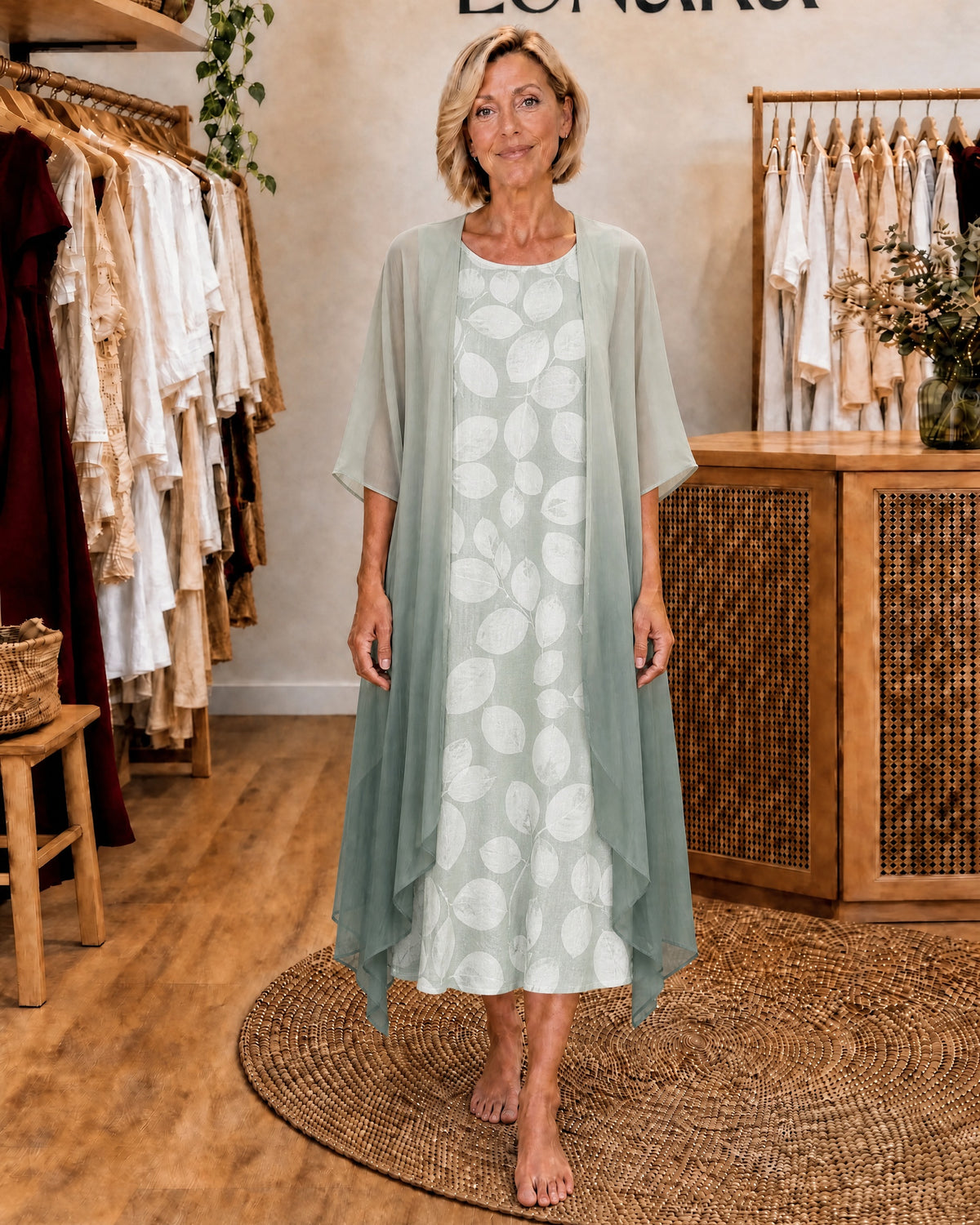 LISA - Blooming Elegant Dress - Green