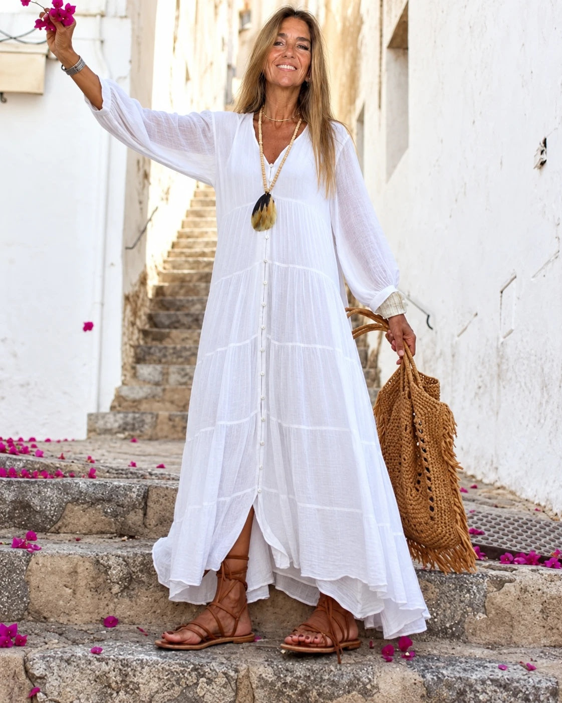 LONERA - Boho Linen Dress