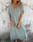 LYNNE - Boho Summer Dress - Green