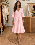 MATILDA - Stylish Boho Dress - Pink