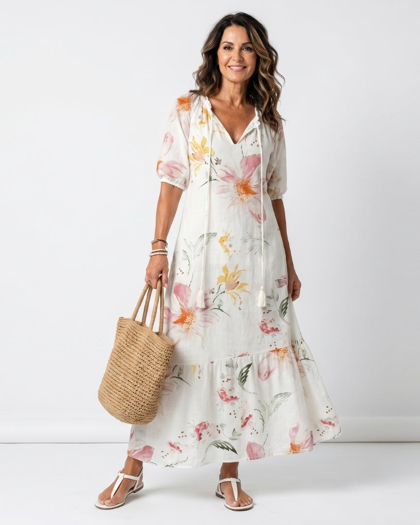 NOA - Floral Tassel Midi Dress