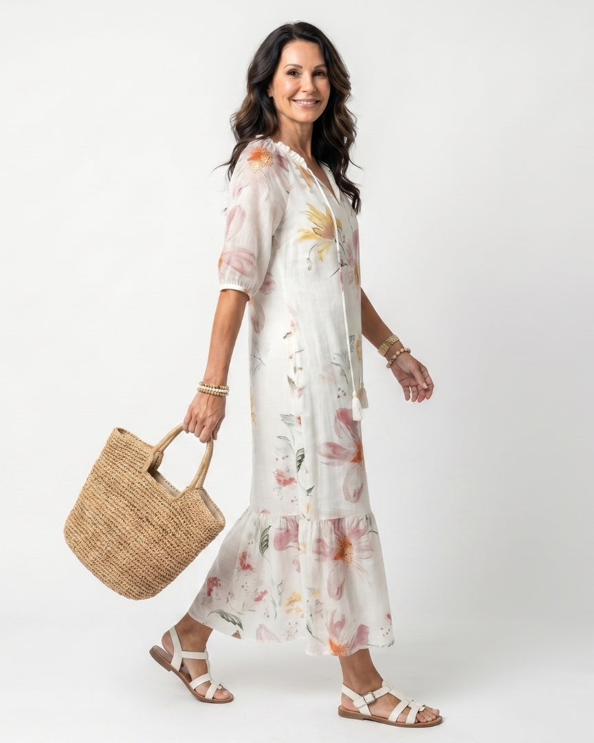 NOA - Floral Tassel Midi Dress