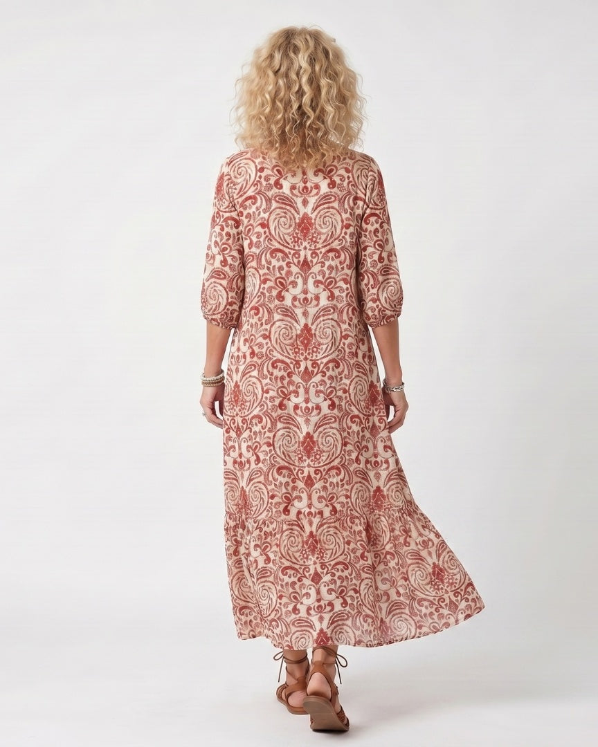 NOELLE - Ornate Tassel Midi Dress