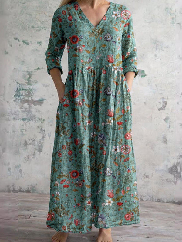 Olivia Sage Floral Maxi Dress