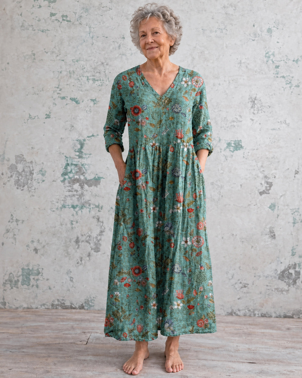 Olivia Sage Floral Maxi Dress